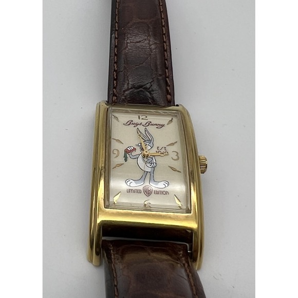 VTG Bugs Bunny Watch, Pedre 18K Gold Plate 1940 Depiction,Rare Limited Edition - Picture 1 of 5